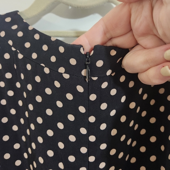 Boden Black Pink Polka Dot Dress, Size 12 - Picture 7 of 10
